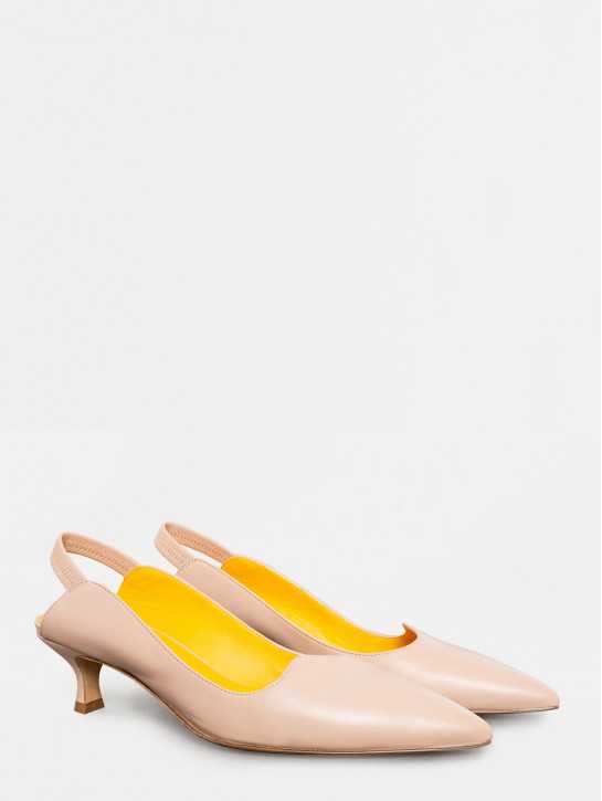 mara bini Sandalo slingback in pelle