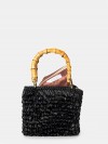CHICA Handmade Borsa crochet con manici bamboo