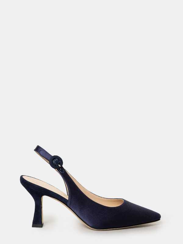 LELLA BALDI Sandalo slingback in raso