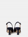 LELLA BALDI Sandalo slingback in raso