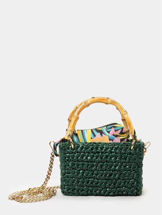 CHICA Handmade Borsa piccola in raffia