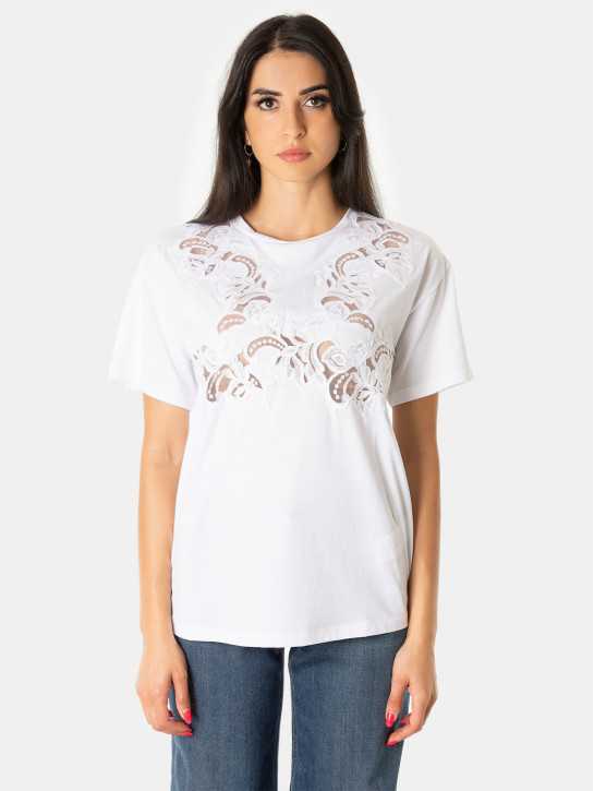 ERMANNO SCERVINO T-shirt con pizzo