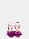 FRANCESCO SACCO Sandalo slingback in raso con fiocco