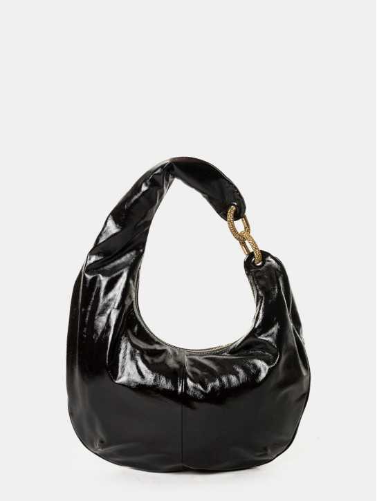 BORBONESE Borsa Hobo in vernice