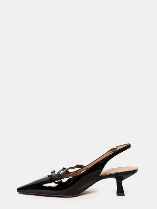 BIANCA DI' Sandalo slingback in vernice