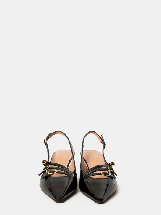 BIANCA DI' Sandalo slingback in vernice