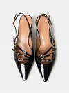 BIANCA DI' Sandalo slingback in vernice