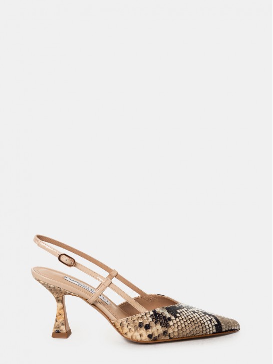 FRANCESCO SACCO Sandalo slingback in pitone