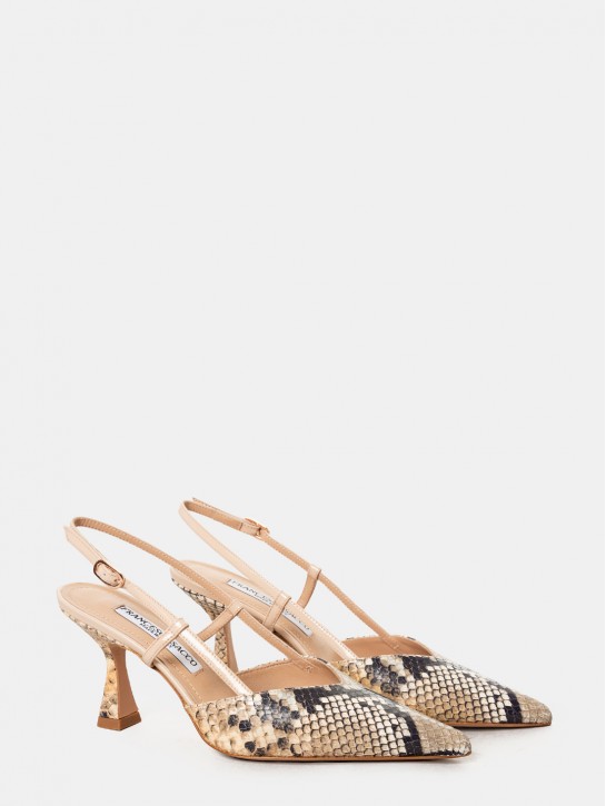 FRANCESCO SACCO Sandalo slingback in pitone