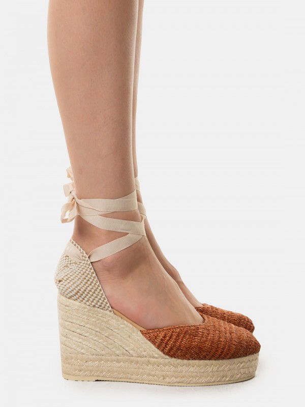 MANEBì Espadrillas raffia stripes