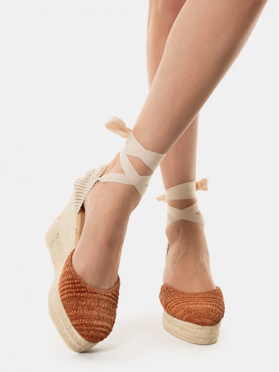 MANEBì Espadrillas raffia stripes