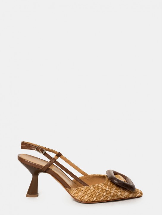 CHANTAL Sandalo slingback in rafia