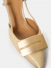 CHANTAL Sandalo slingback in rafia laminata