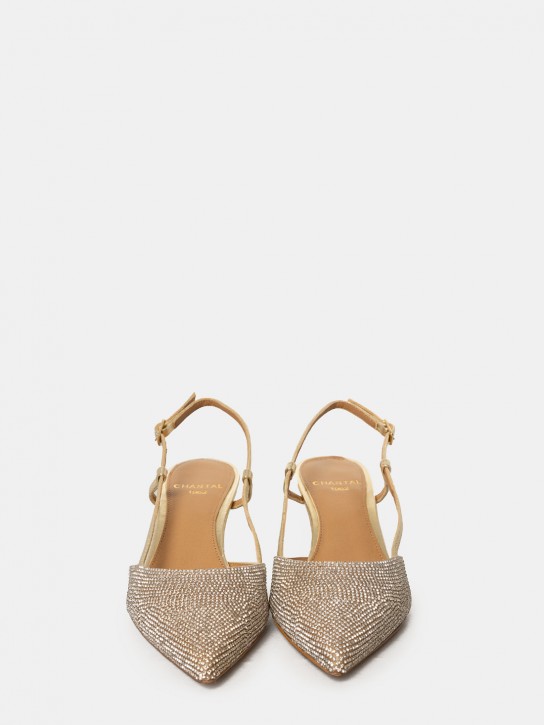 CHANTAL Sandalo slingback con strass