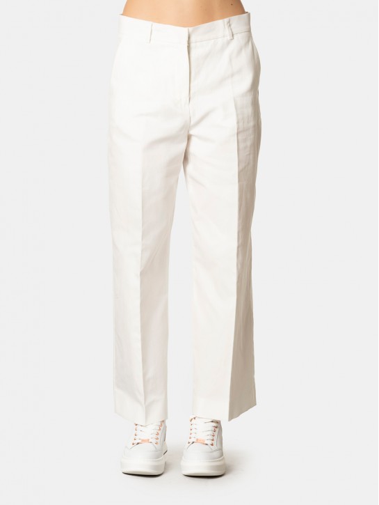 MAXMARA WEEKEND Pantalone in cotone e lino