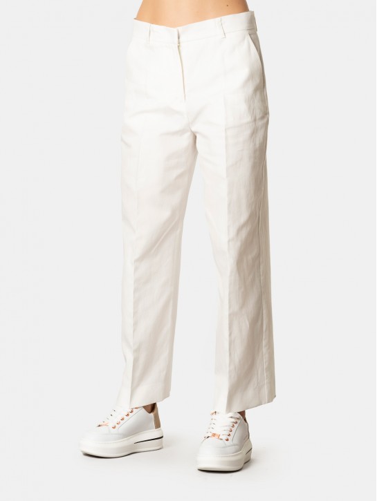 MAXMARA WEEKEND Pantalone in cotone e lino