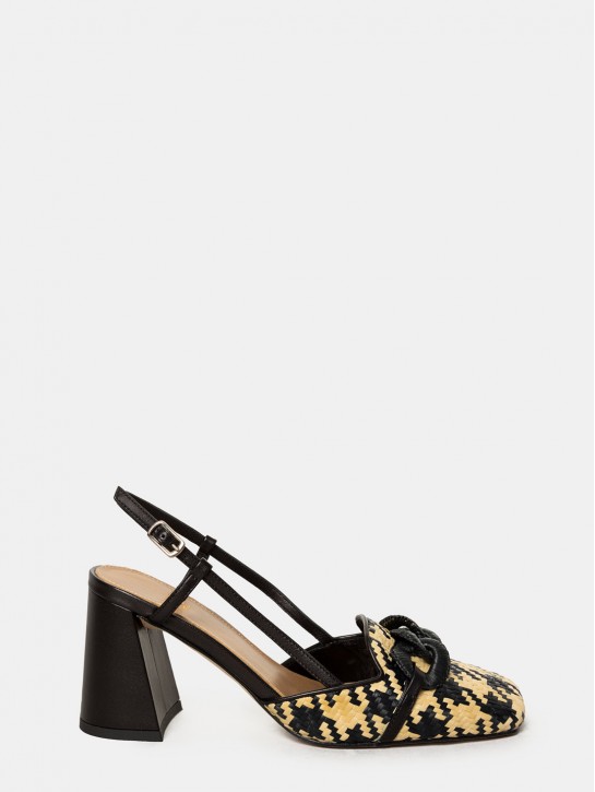 CHANTAL Sandalo slingback in rafia