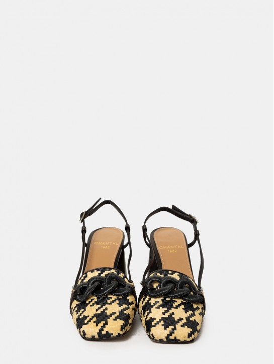 CHANTAL Sandalo slingback in rafia