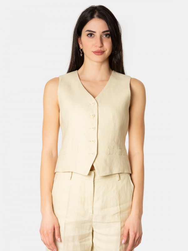 MAXMARA WEEKEND Gilet in lino