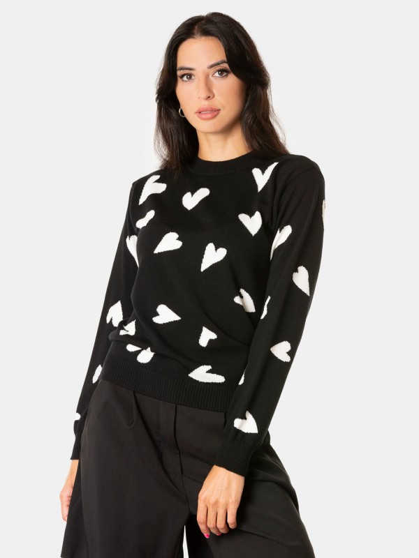 MAXMARA STUDIO Maglia con cuori