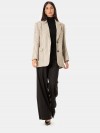 ISABELLE BLANCHE paris Blazer in lana rigata con macroborchie