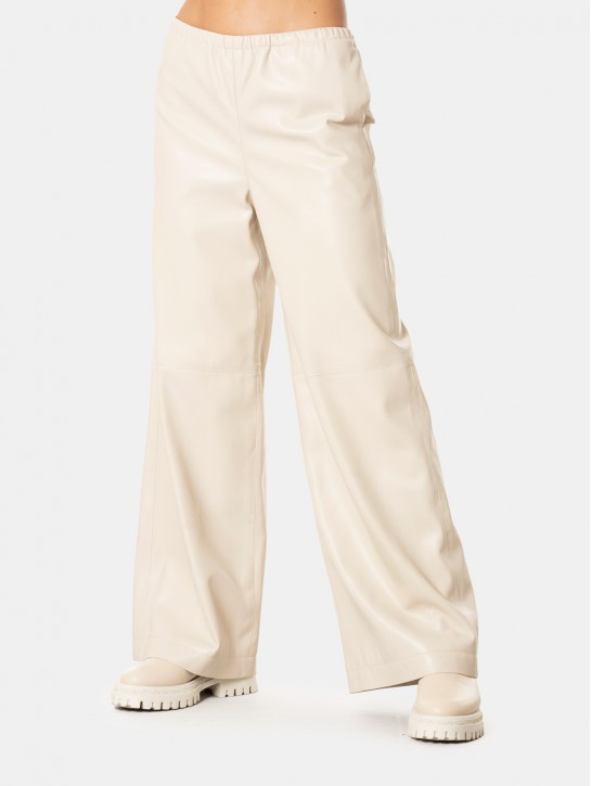 ISABELLE BLANCHE paris Pantalone relaxed in ecopelle