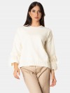 D.EXTERIOR Maglia merinos con frange