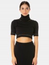 SIMONA CORSELLINI Maglia dolcevita crop