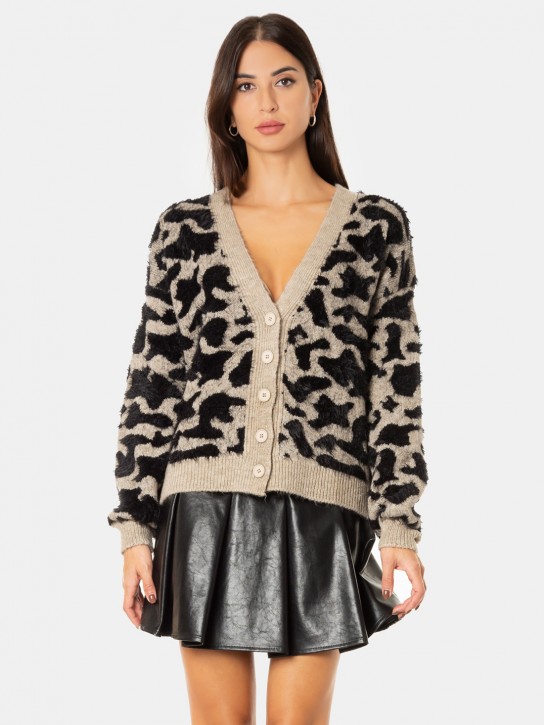 JIJIL Cardigan animalier