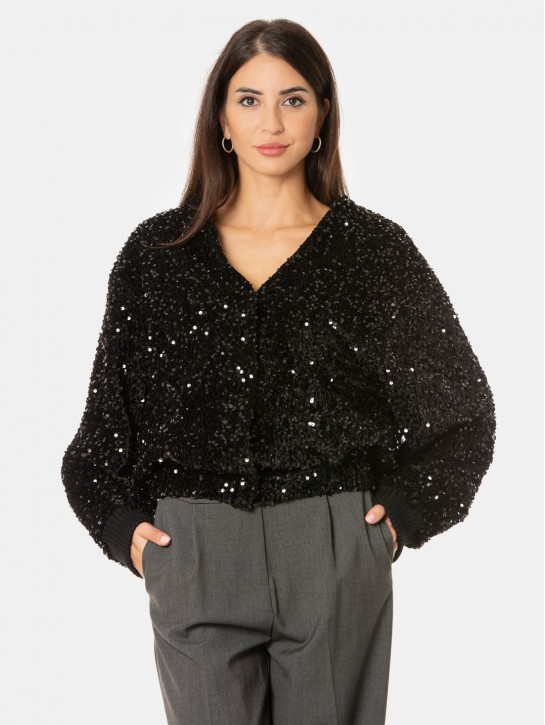 Actualee Bomber con paillettes