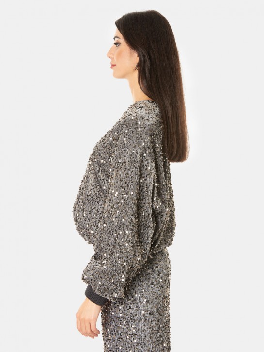 Actualee Bomber con paillettes