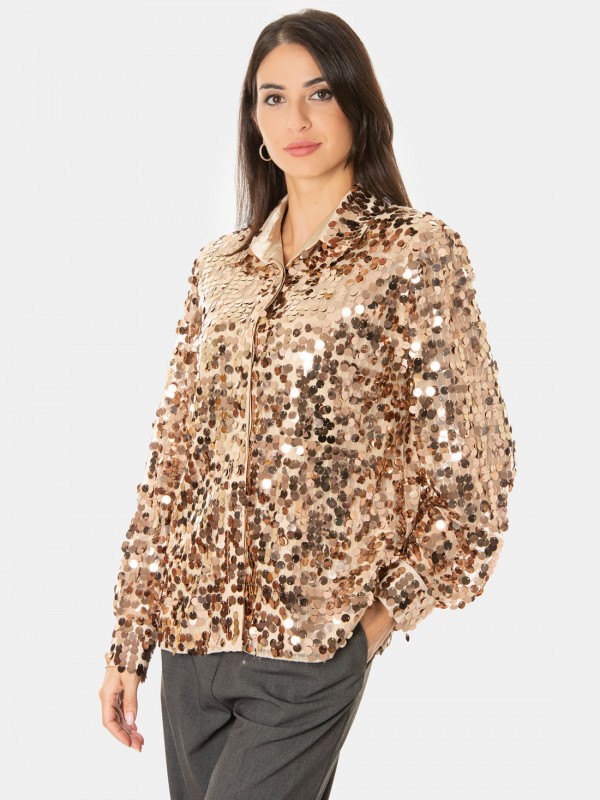 Actualee Camicia con paillettes