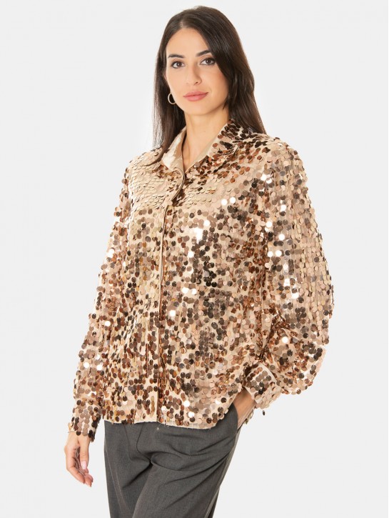 Actualee Camicia con paillettes